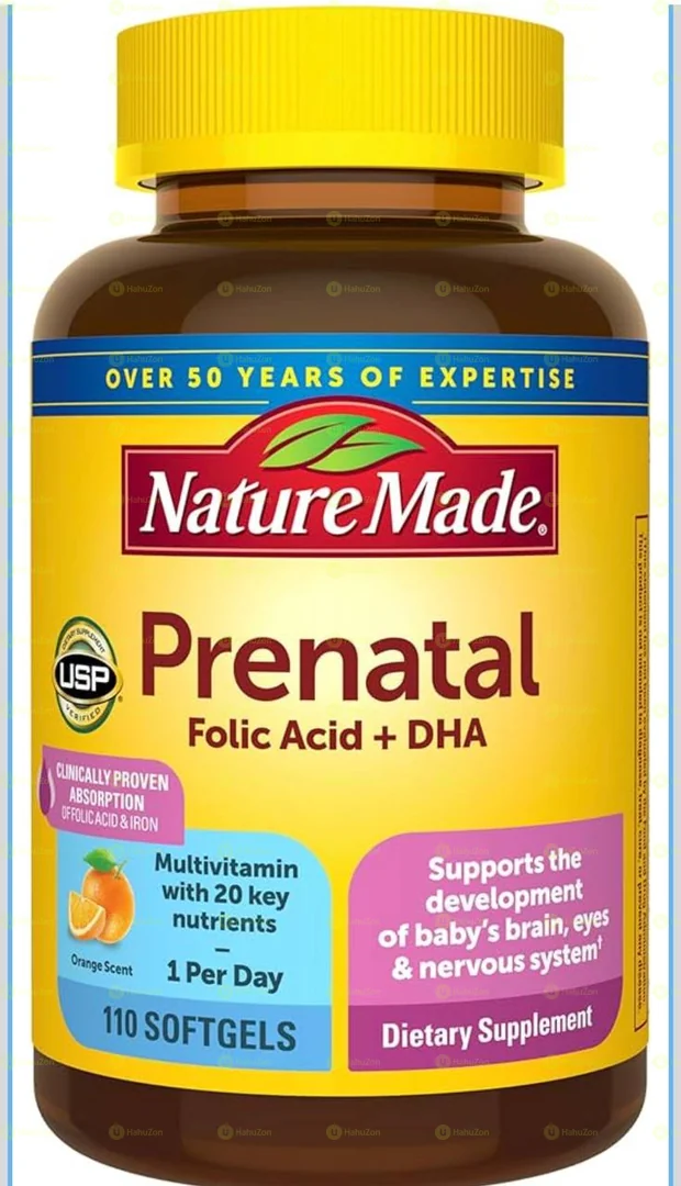 Nature Made Prenatal Vitamins for Women with Folic Acid + DHA