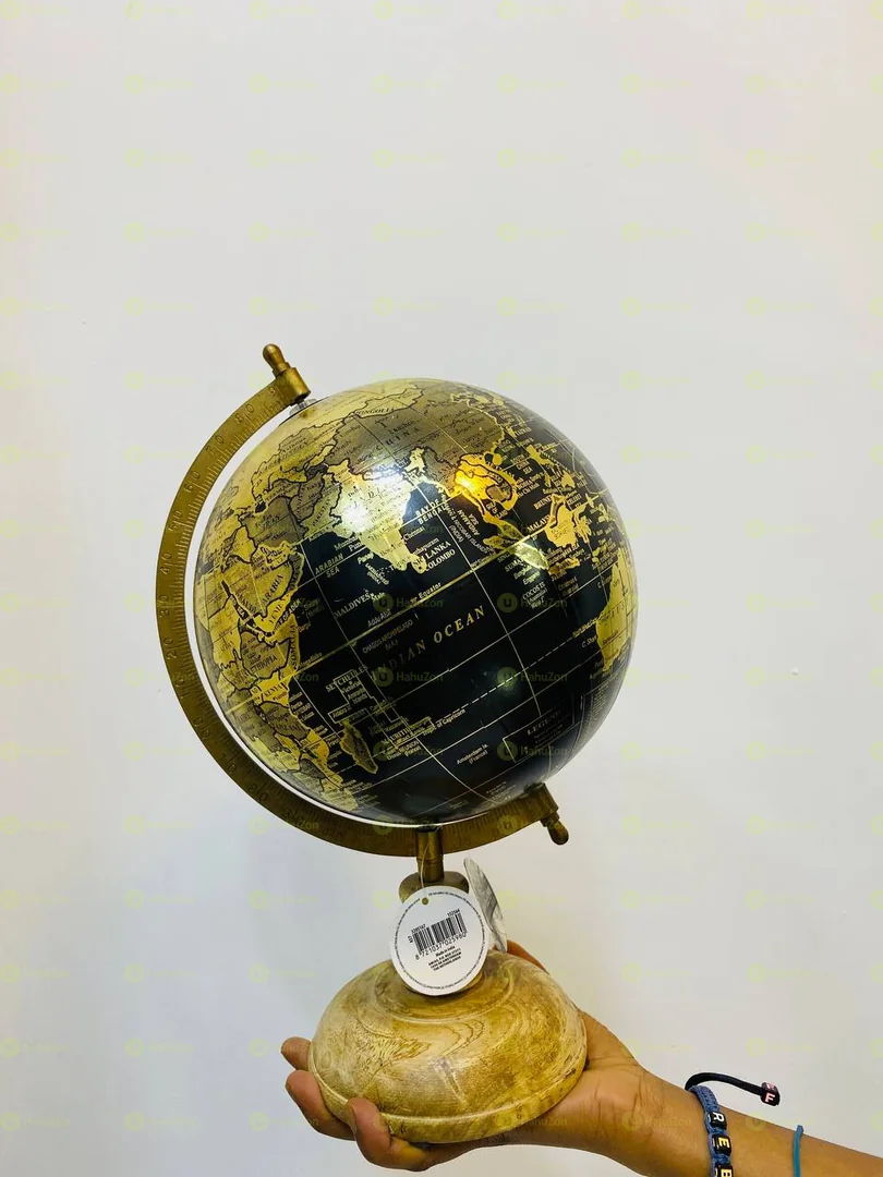 Big World Globe On Wooden Base