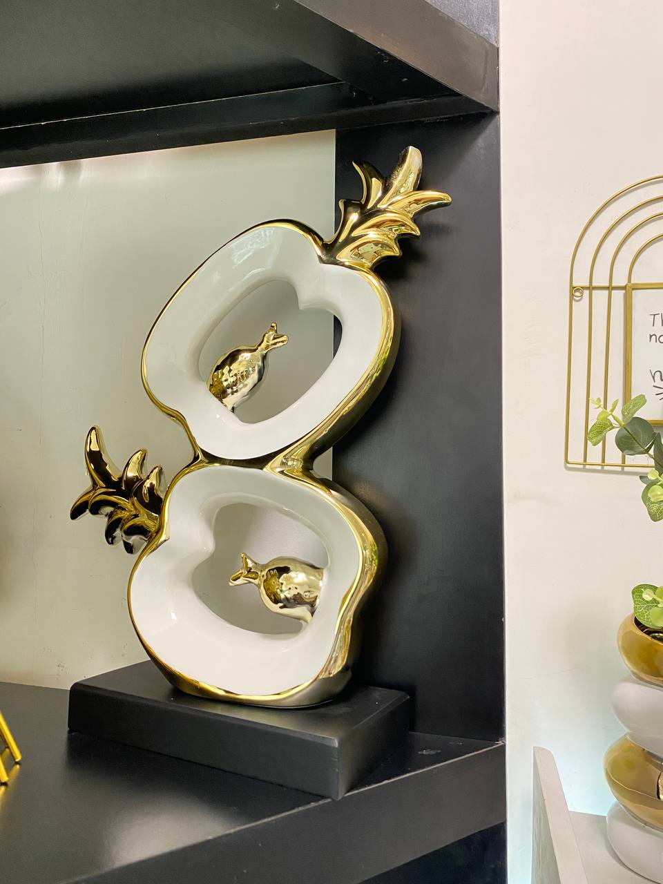 Modern Ceramic Pineapple Sculpture