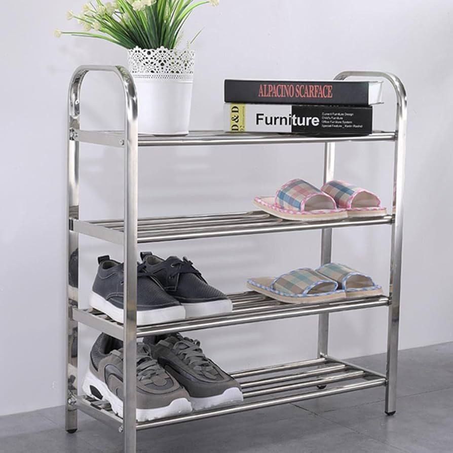 4 Layer Stainless Steel Shoes Rack