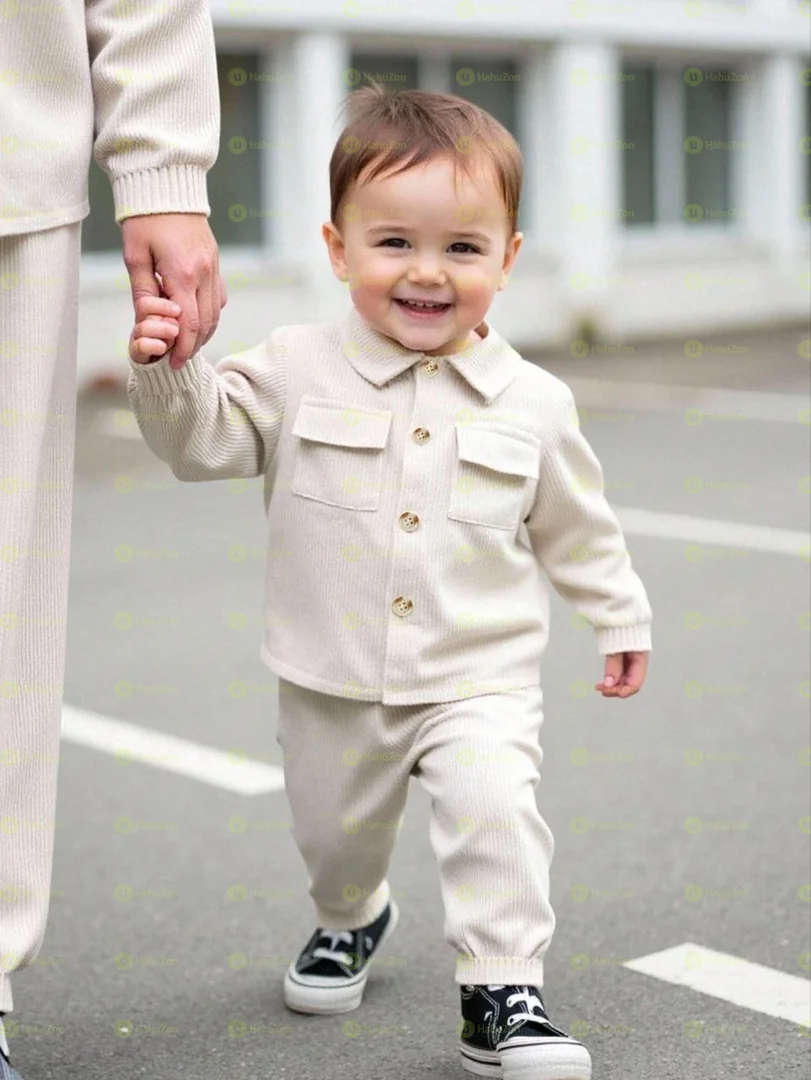Babyboy Corduroy Shirt and Pant Set