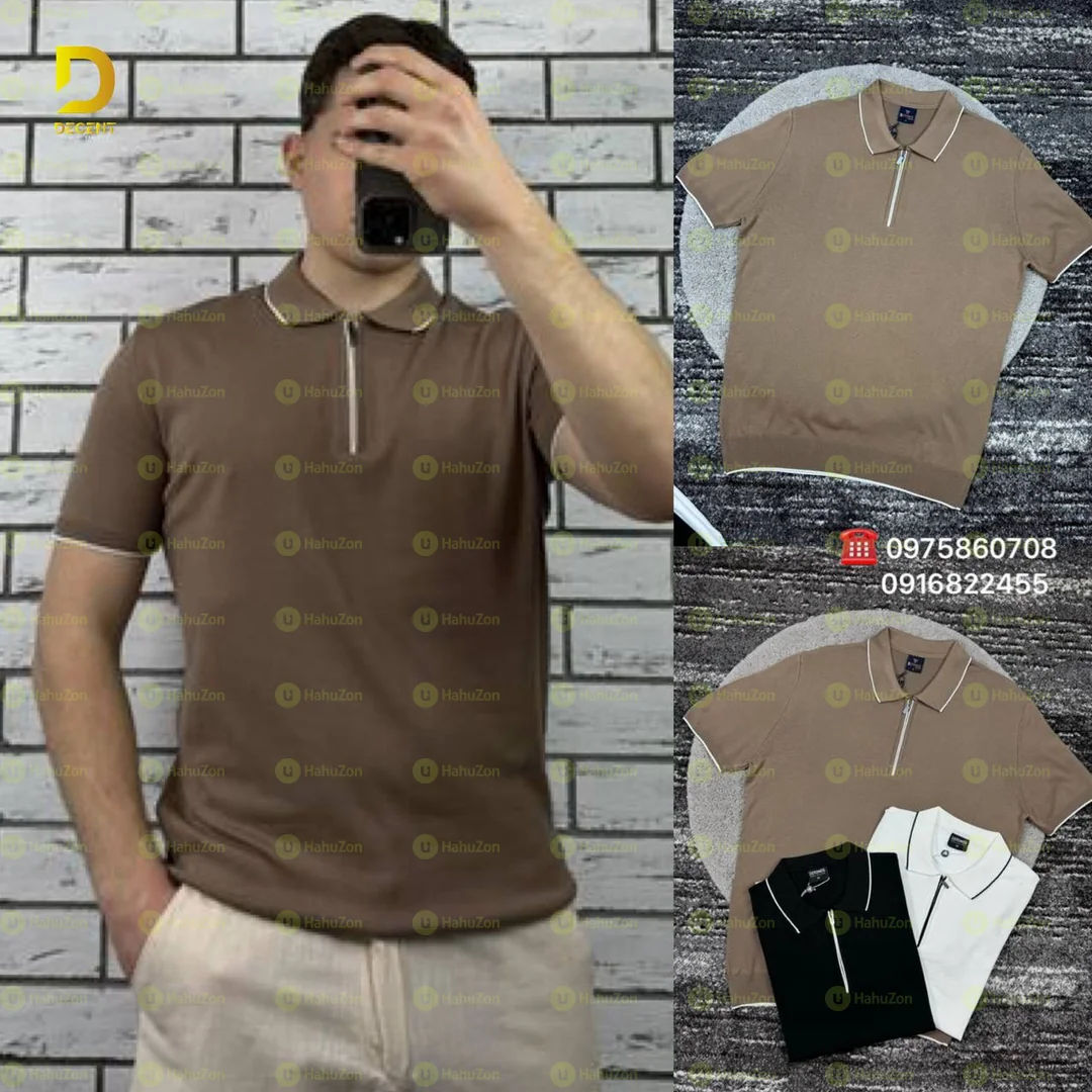 Short Sleeve Zipper Tshirt
