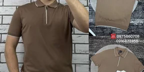 Short Sleeve Zipper Tshirt
