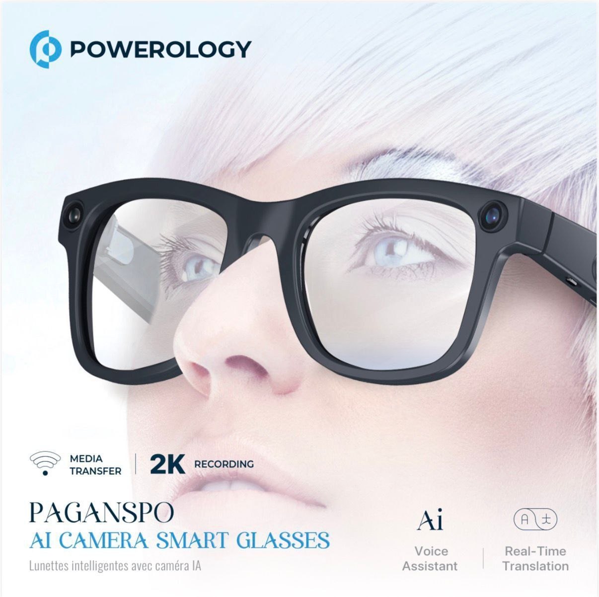 Powerology Paganspo AI Camera Smart Glasses