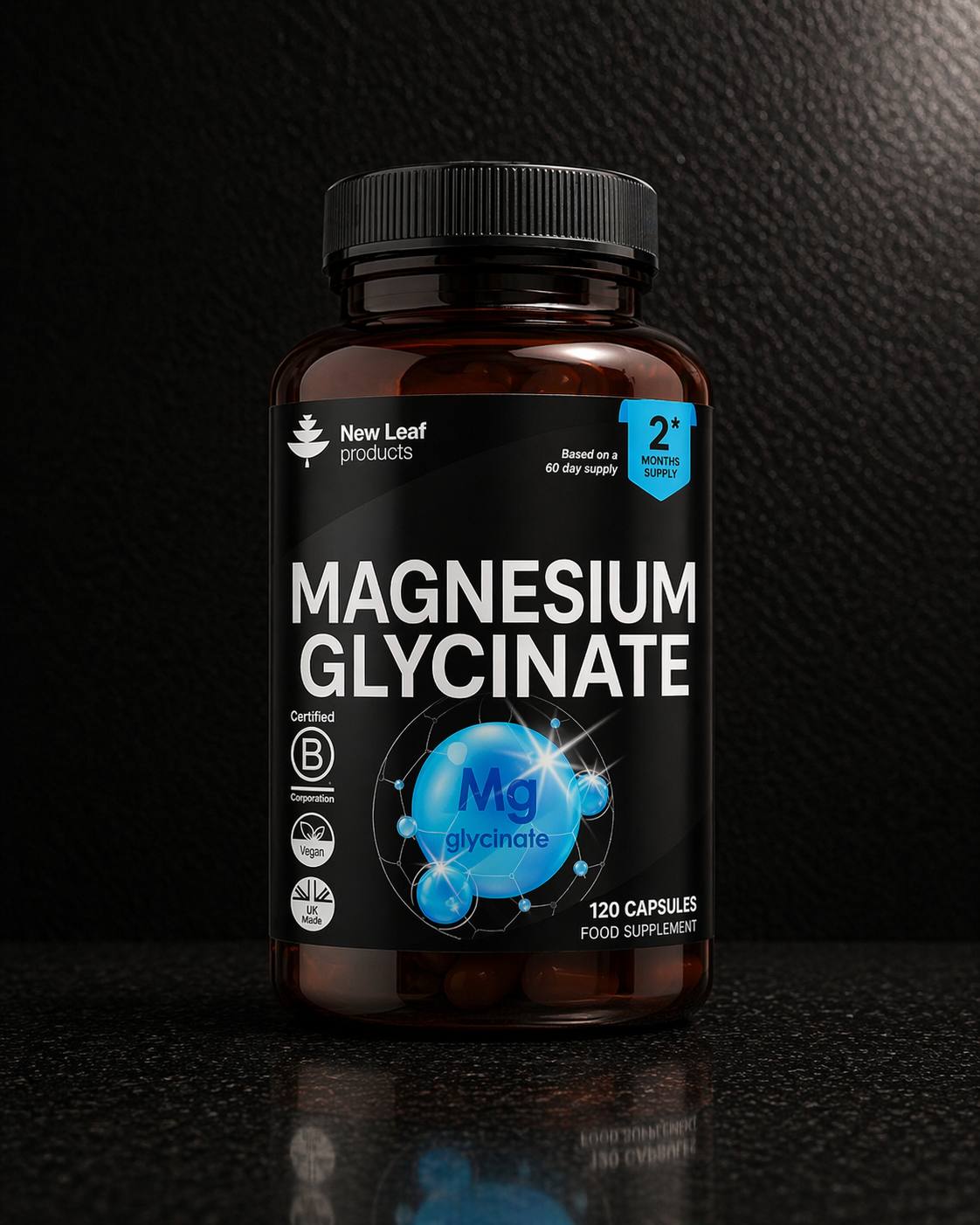 Magnesium Glycinate New Leaf 120 Capsules