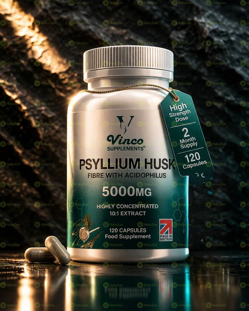 Psyllium Husk Fiber with Acidophilus 5000mg 120 Capsules