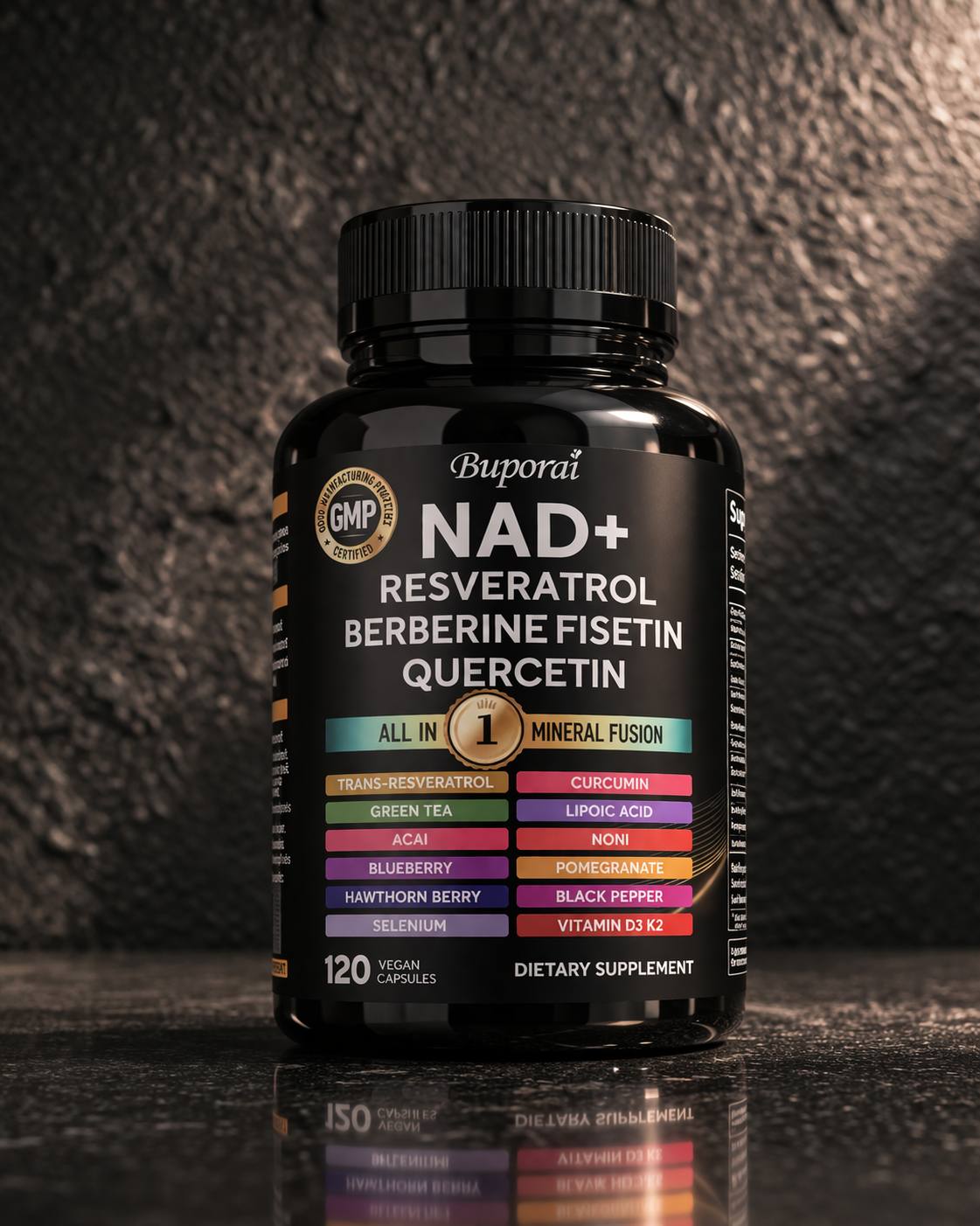 NAD+RESVERATROL Berberine Fisetin Querctin