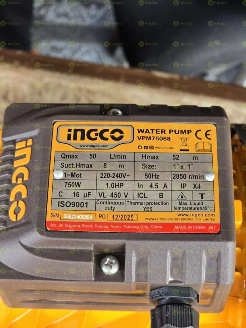 ingco Pump 1hp