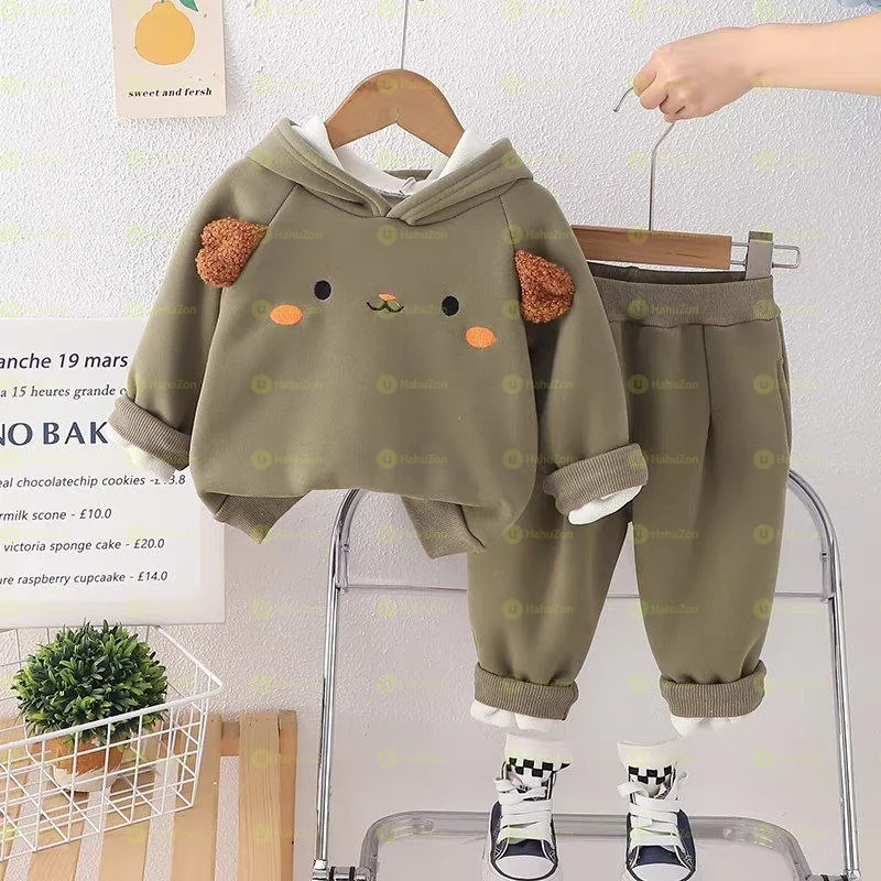 Unisex Thick Velvet Hoodie and Pant Set