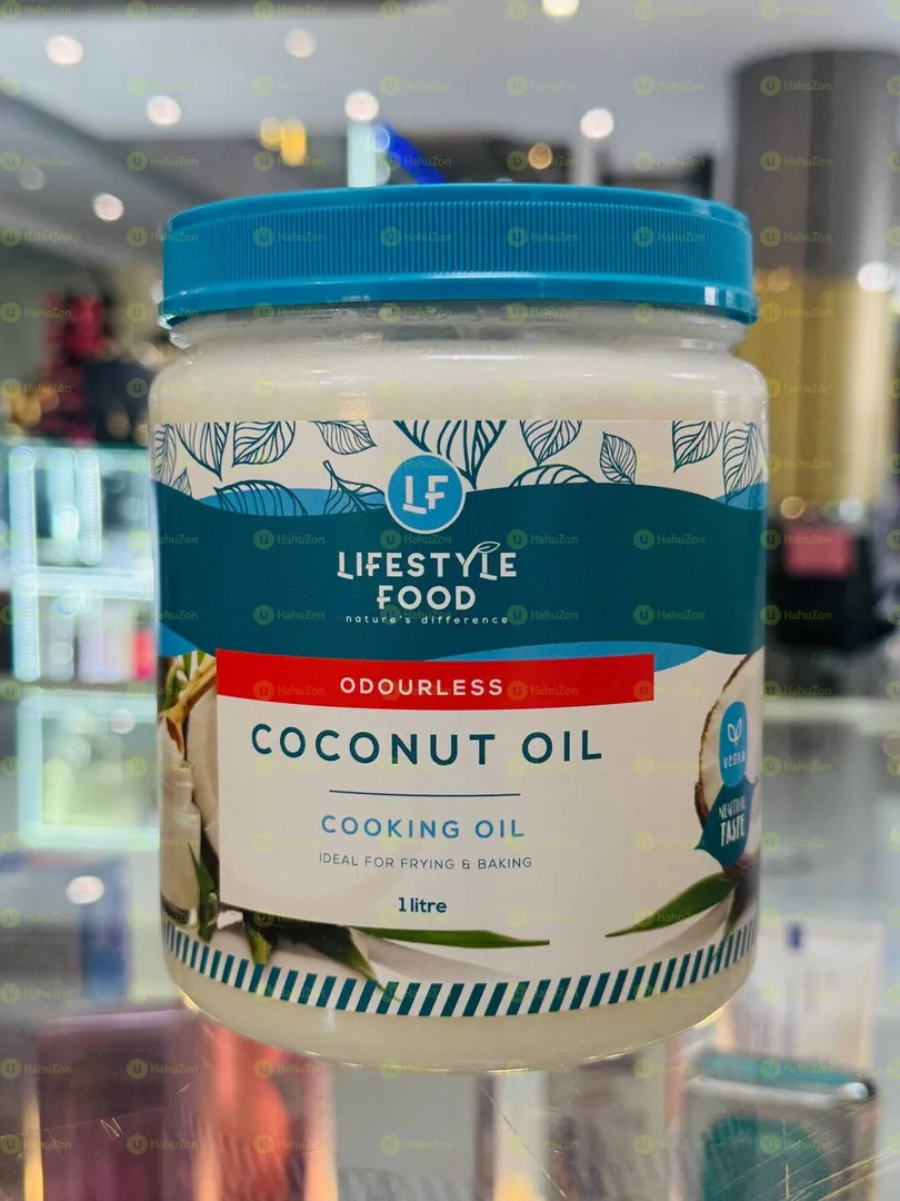 1-litre jar of Lifestyle Food Odourless Coconut Oil
