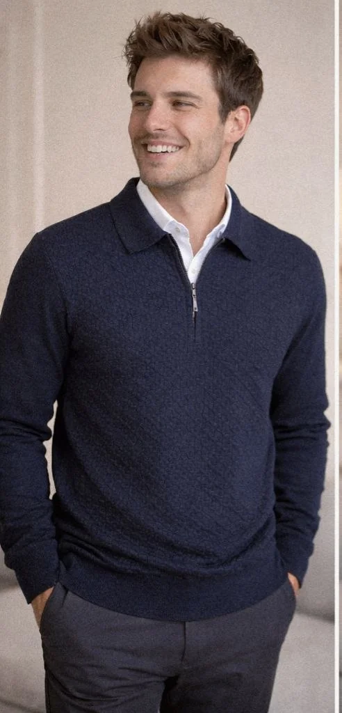 Old Money Classic Quarter Zip Sweater