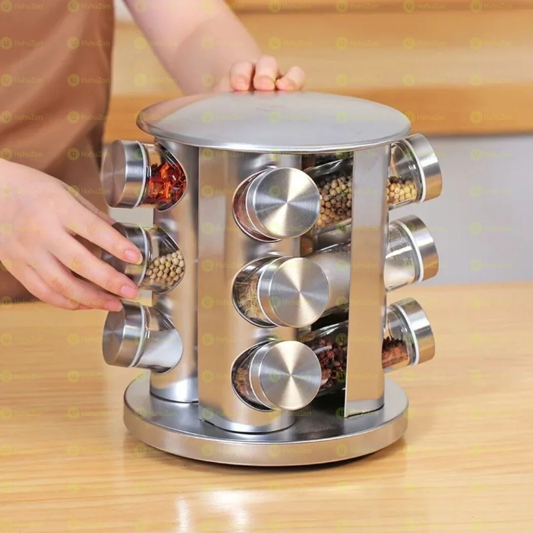 12 Jar Rotating Spice Carousel