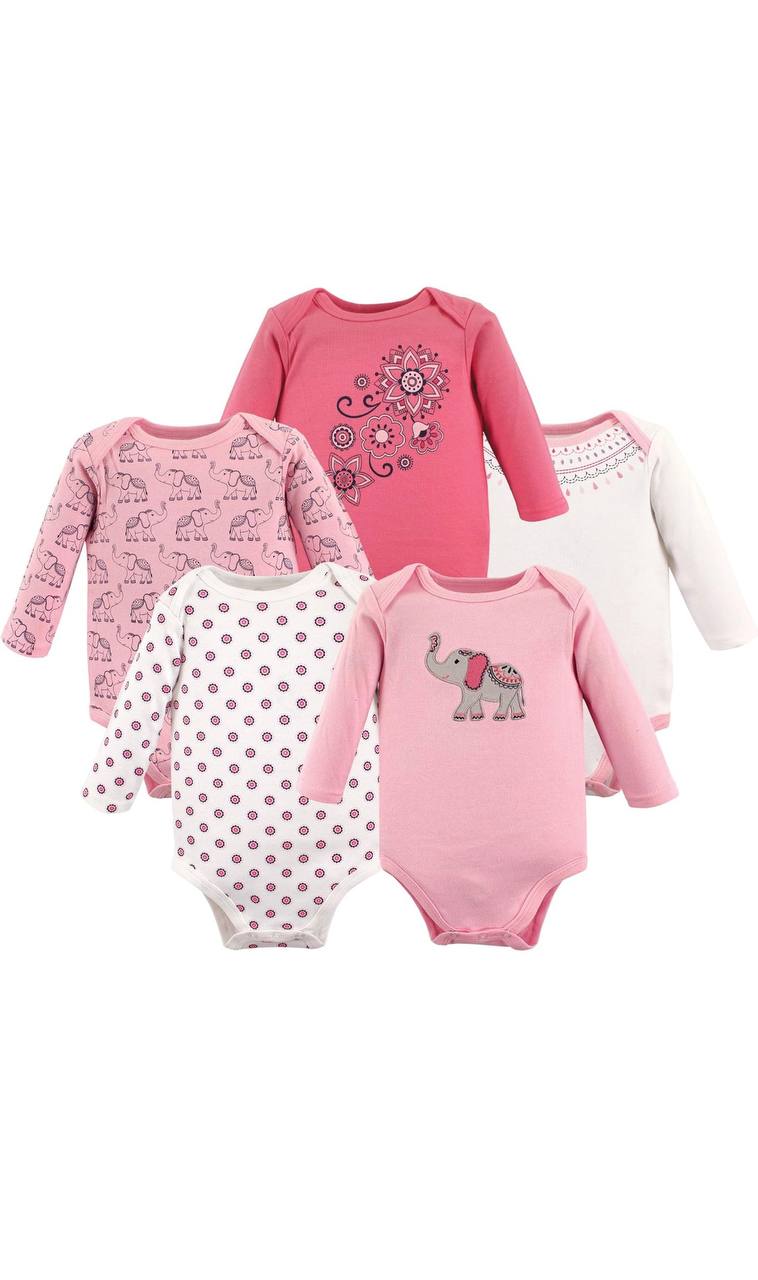 Hudson Baby baby-girls and boys Cotton Long-sleeve Bodysuits