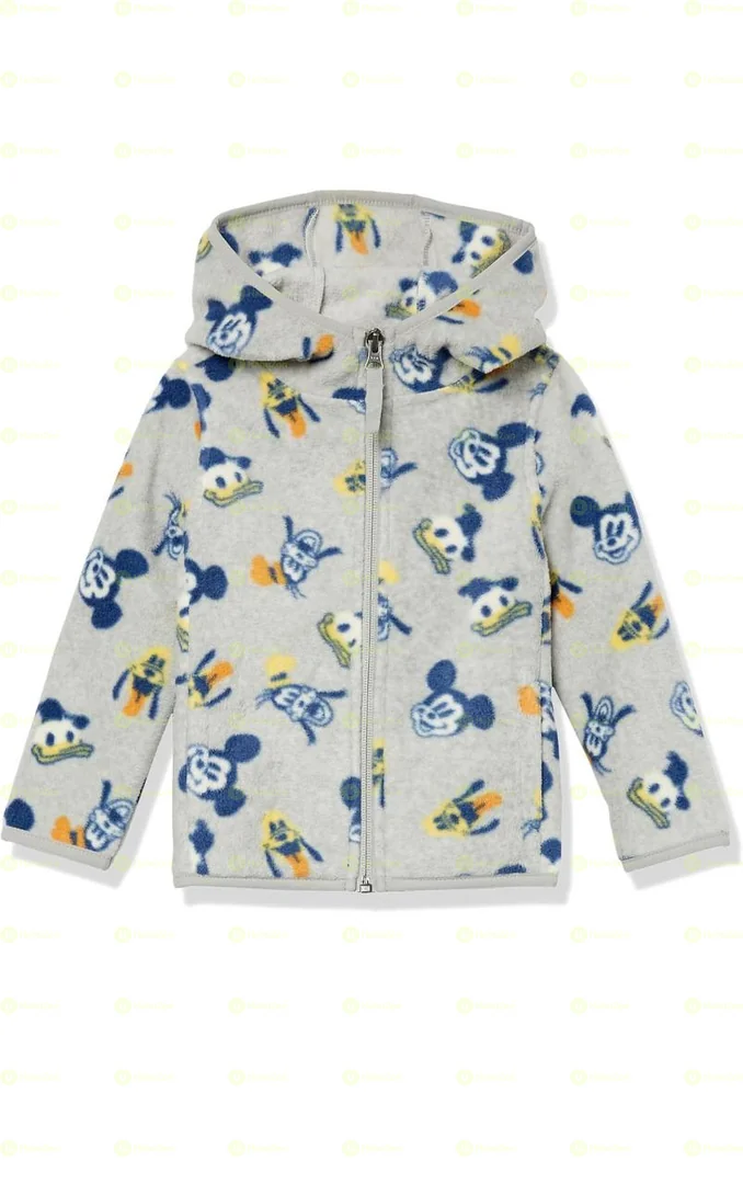 Girls and Boys Polar Fleece Full-Zip Hooded Jacket