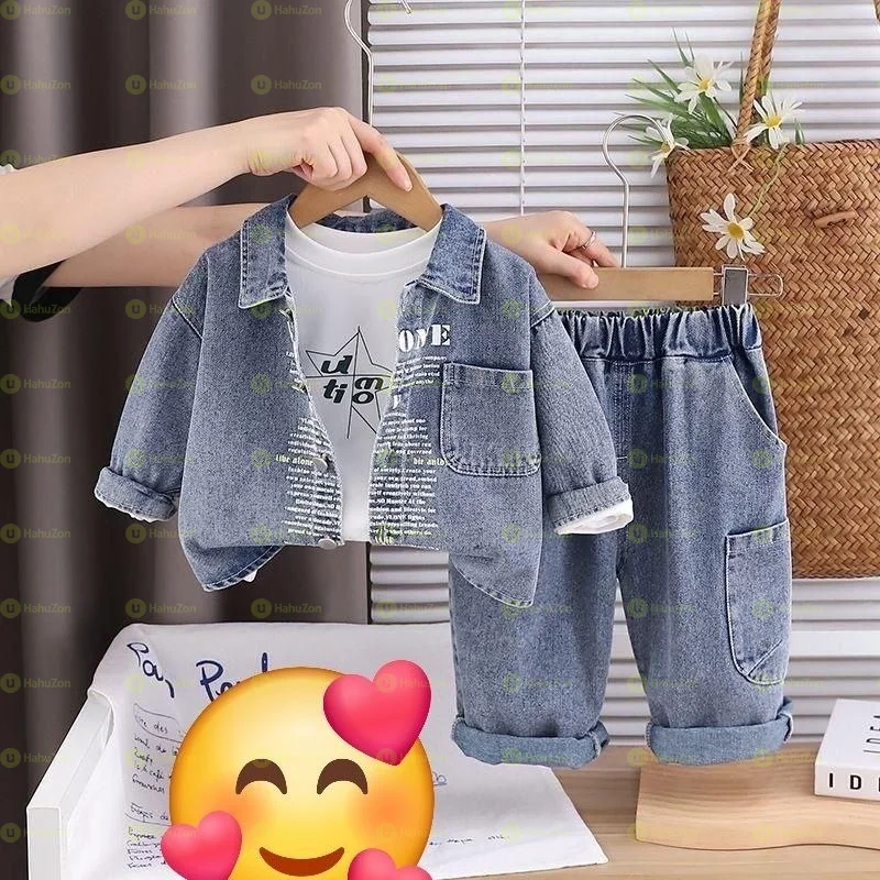 Three-Piece Boys' Denim Outfit