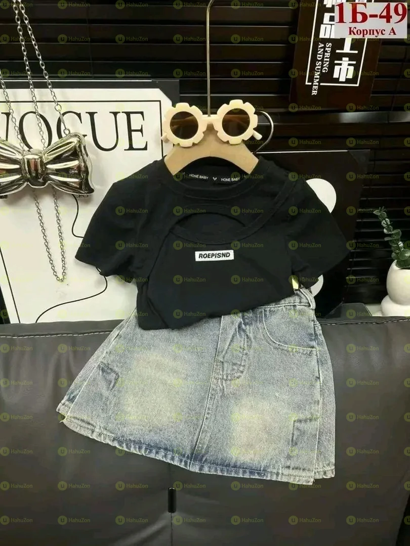 Toddler Denim A-line Mini Skirt