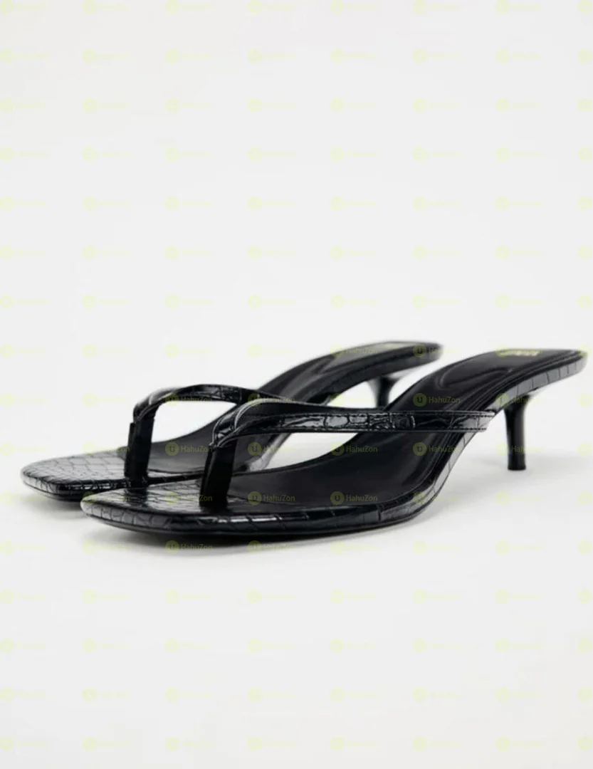 Zara Crocodile Kitten Heel