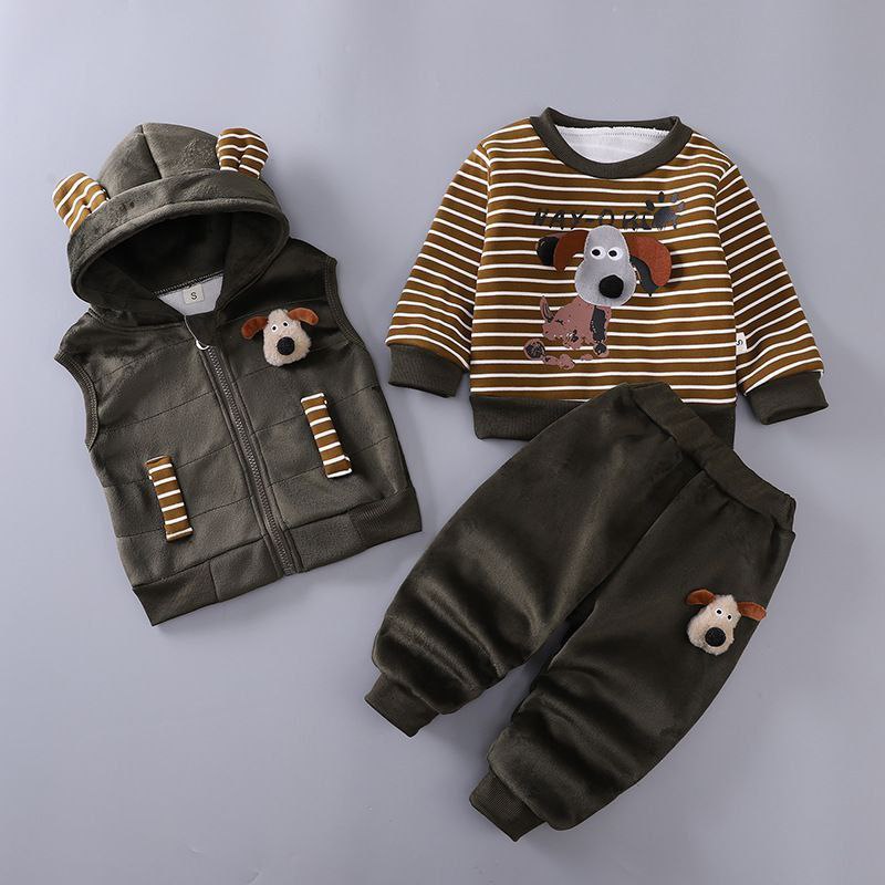 Unisex Warm Hoodie Vest and Pant Set