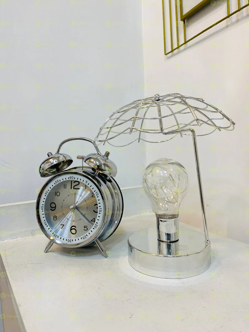 Silver Alarem Clock