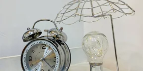 Silver Alarem Clock