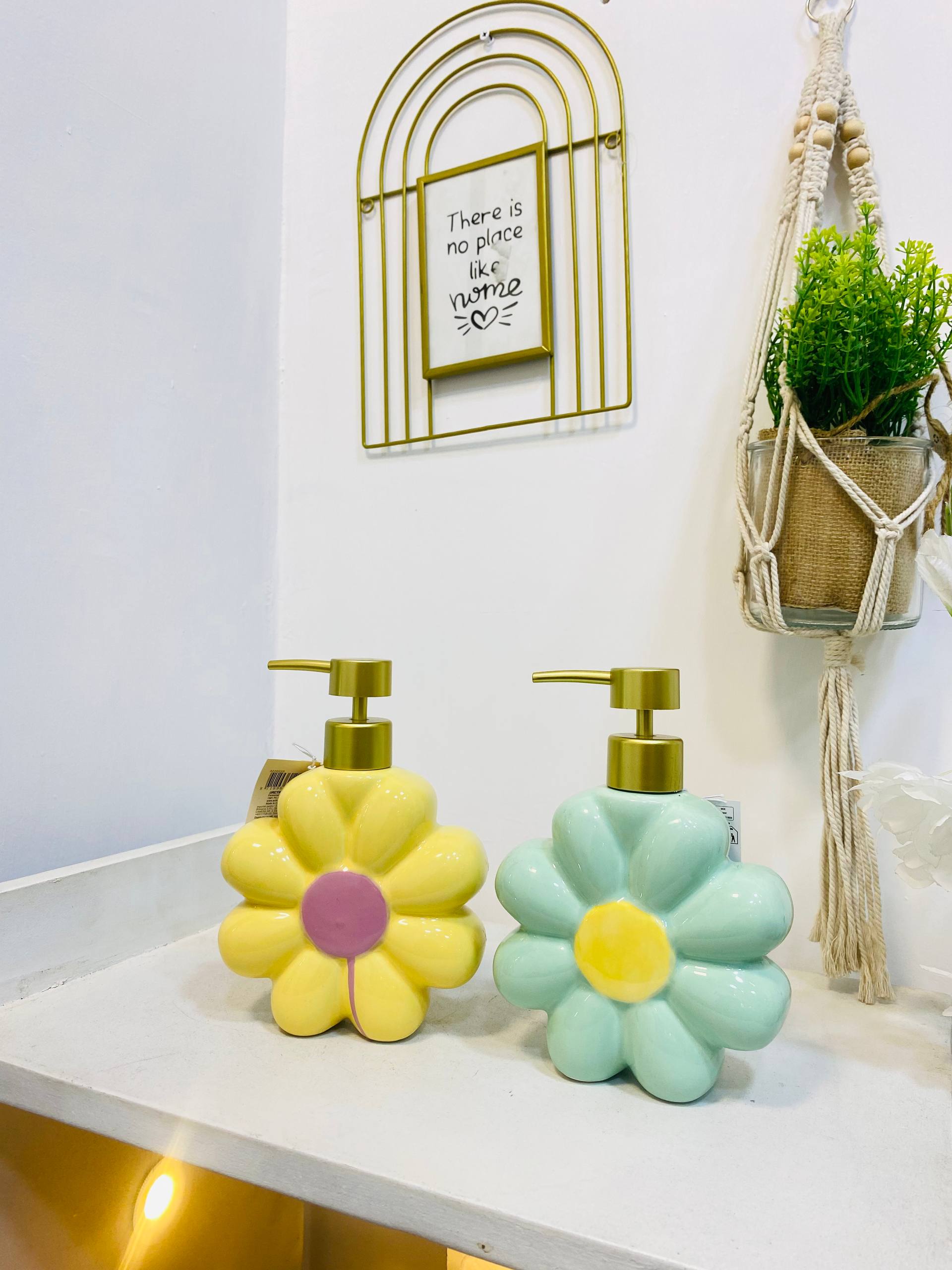 Floral Ceramic Soap Dispenser