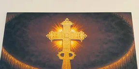 Beautiful Ethiopian Cross on Canvas
