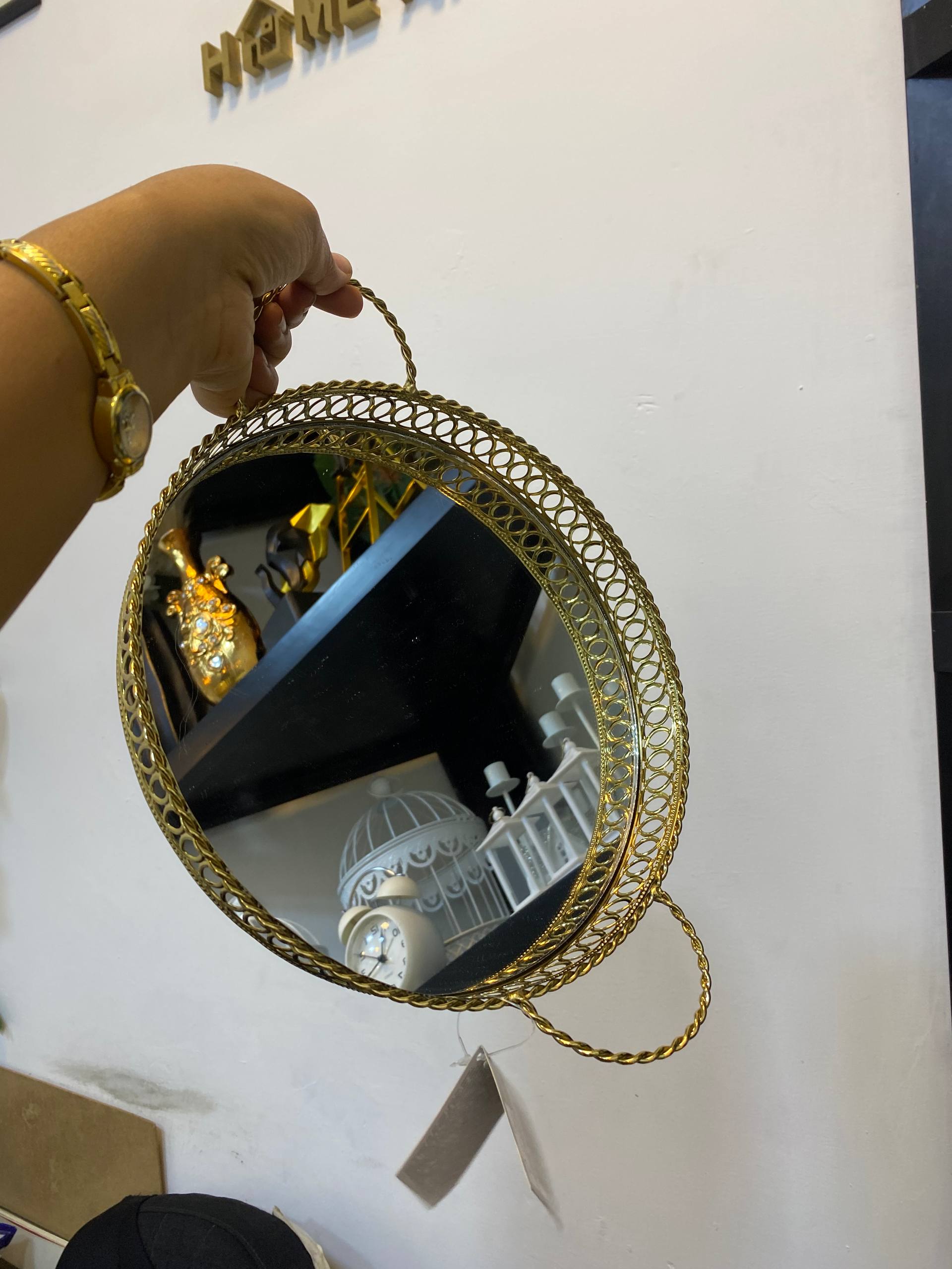 Round Mirror Tray