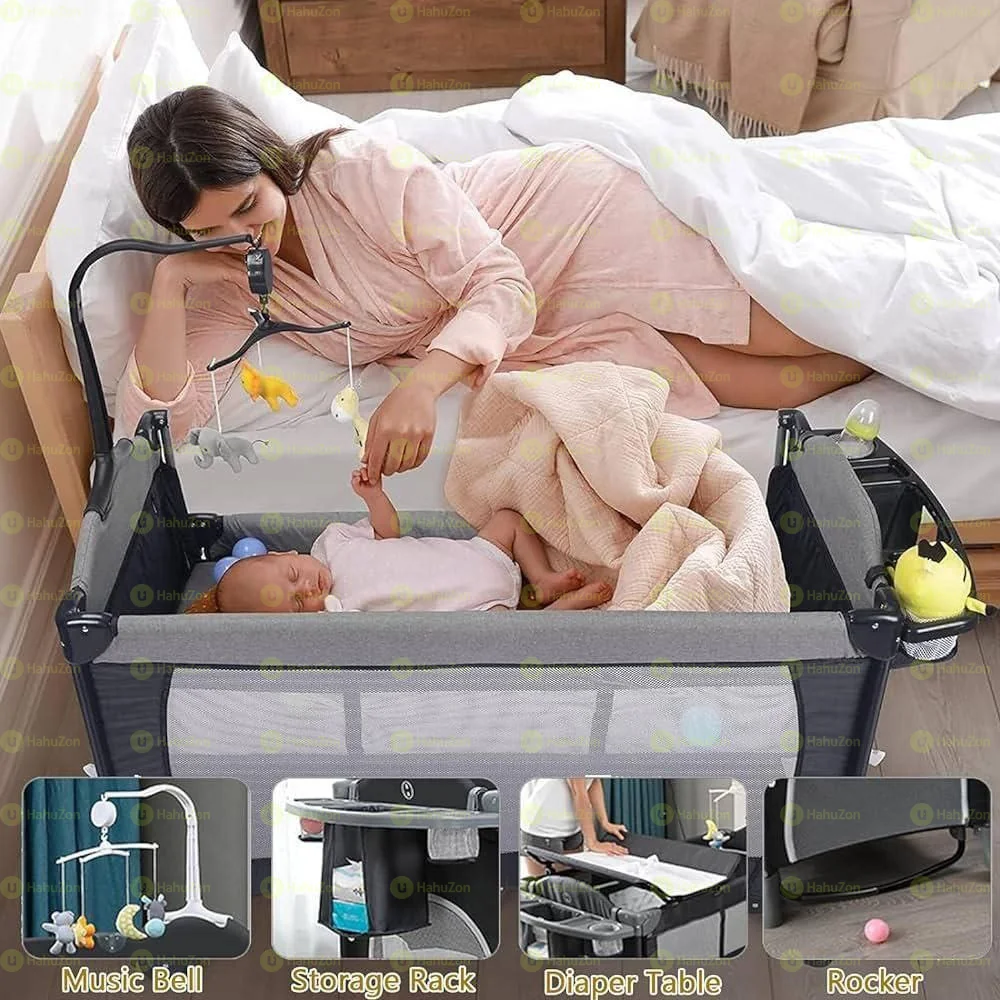 5in1 Deluxe Baby Bedside Crib