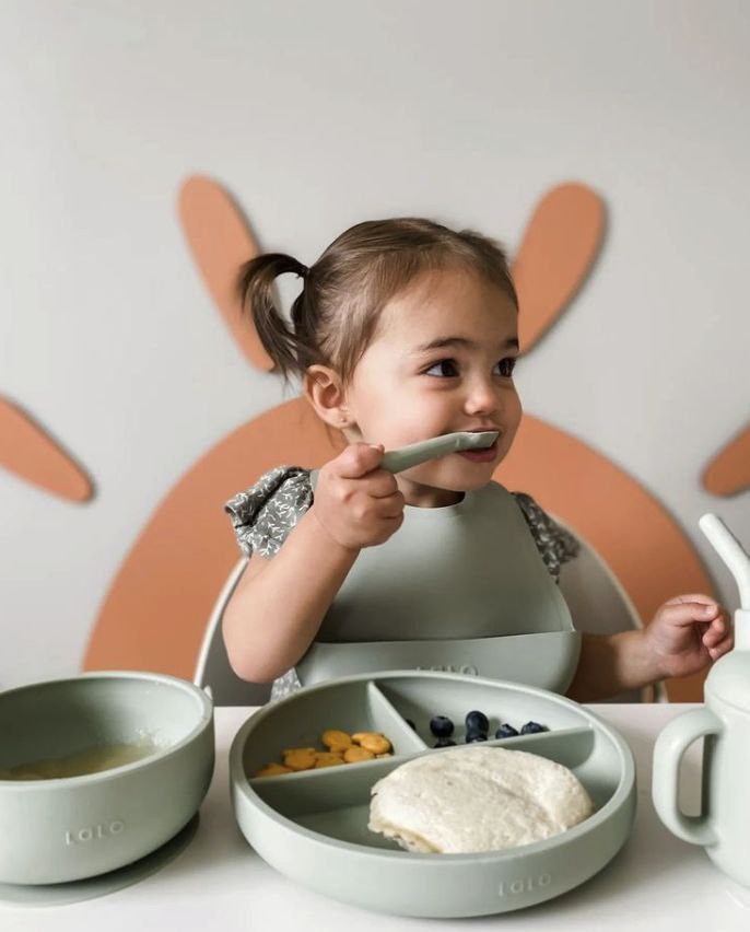 6 pc Silicon Baby Feeding Set