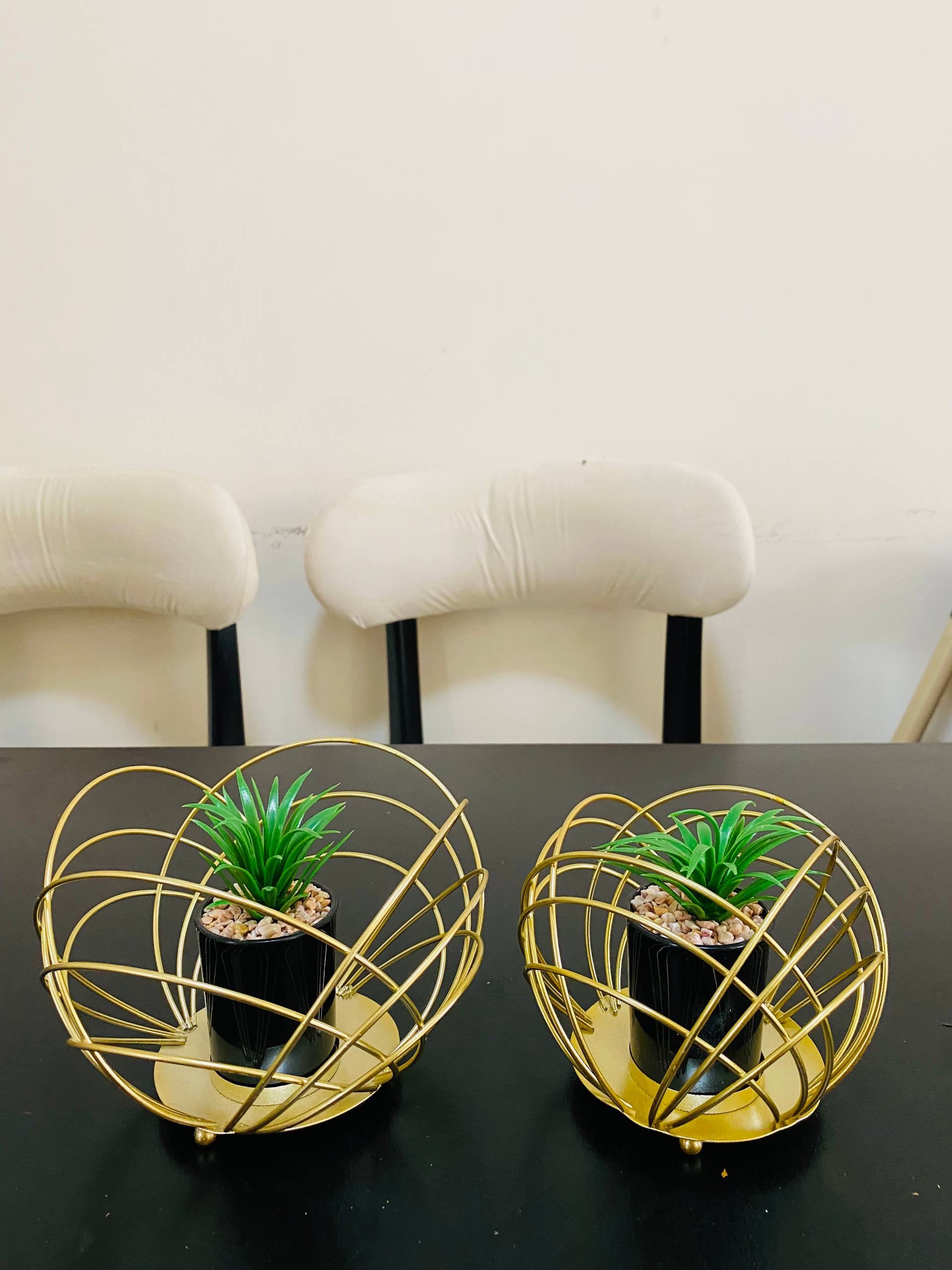 Golden Metal Wire Planter Decorative