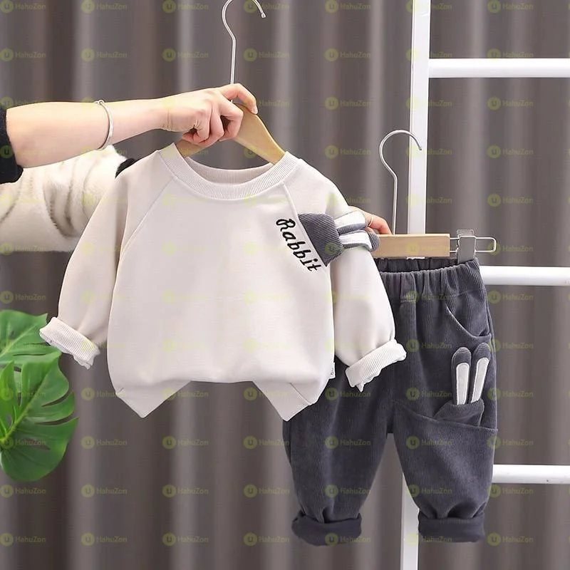 Cartoon Rbag Sweatshirt and Pant Set