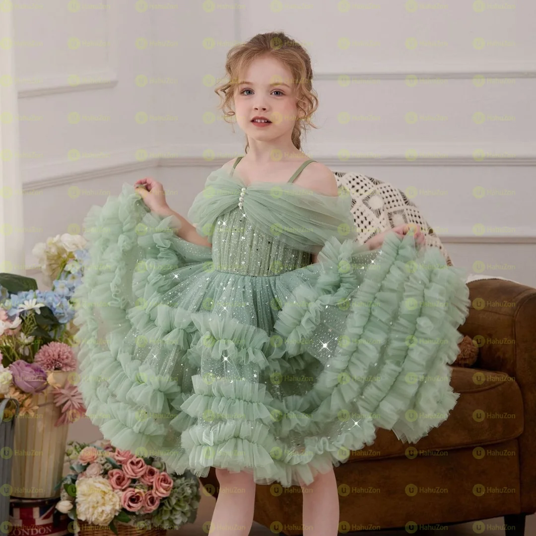 Princess Girls Cross-Border Trade Off-Shoulder d=Dress