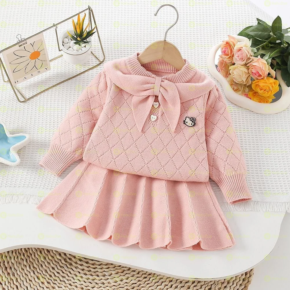Toddler Girls Two Piece Sweater Top and Pant s