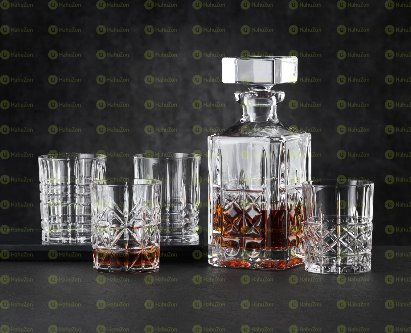 Delisoga Glass Whiskey Decanter Set