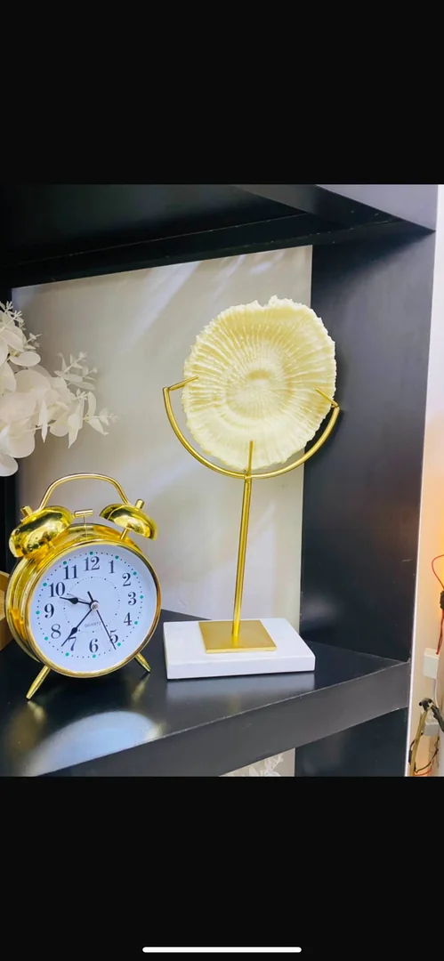 Golden Alarm Table Clock