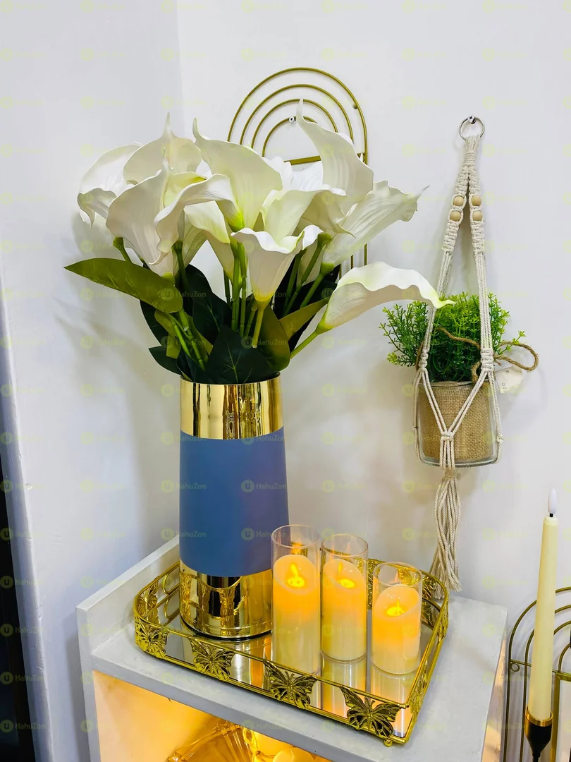 Big Size Blue and Golden Vase