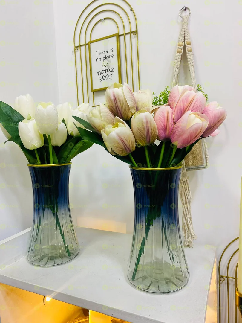 Blue Clear Vase