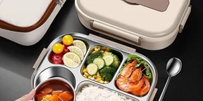 5 in 1 Insulated Thermal Lunchbox with Spoon, Chopstick and Bowl