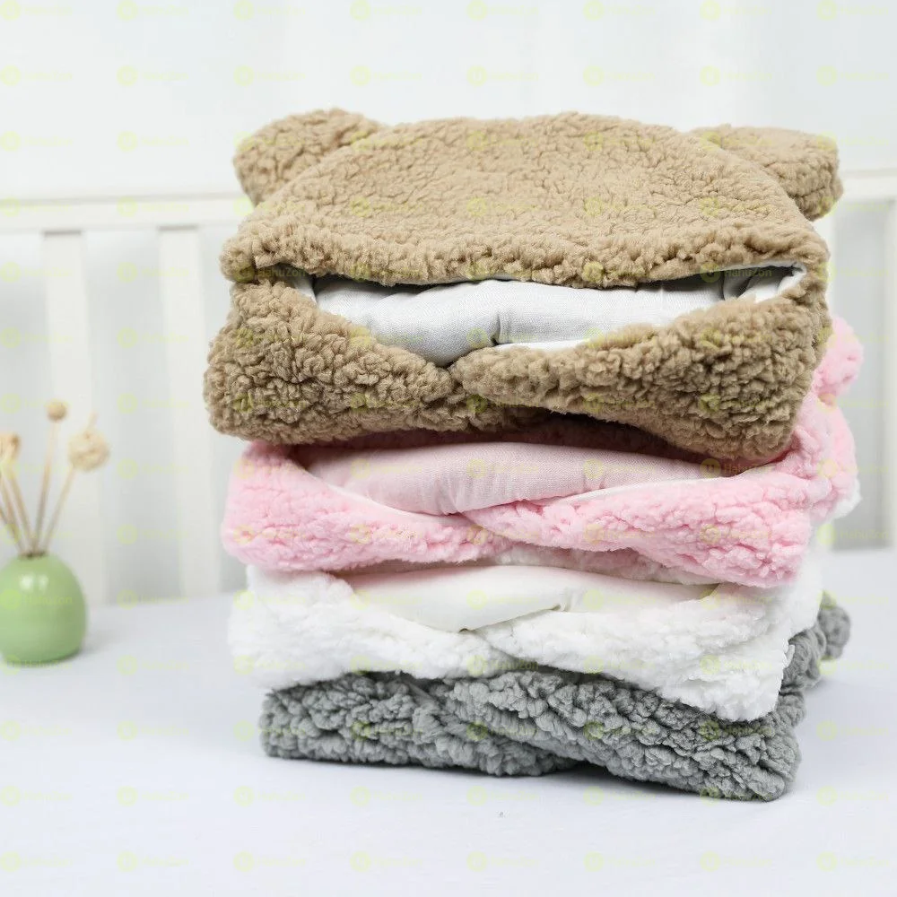 Newborn Baby Plush Cuddle Swaddling Blanket