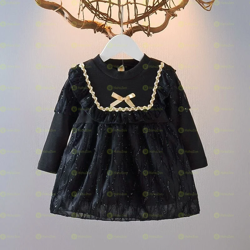 Girls Puffy Sleeve Dress