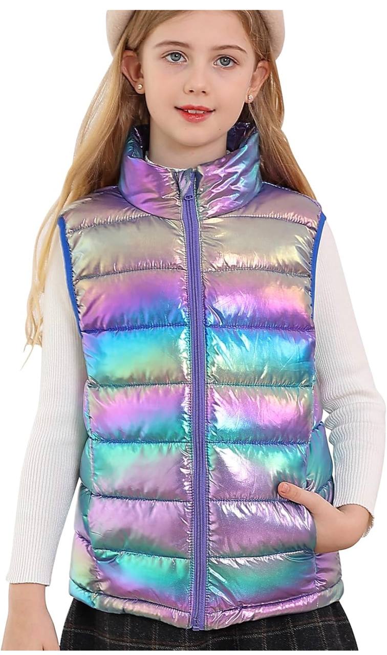 Girls Vest Kids Winter Puffer Sleeveless Jackets