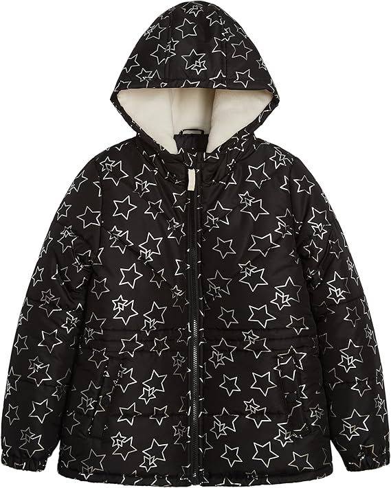 Boys Heavyweight Printed Puffer Coat Bubble Jacket