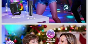 Mini Karaoke Microphone with Disco Light