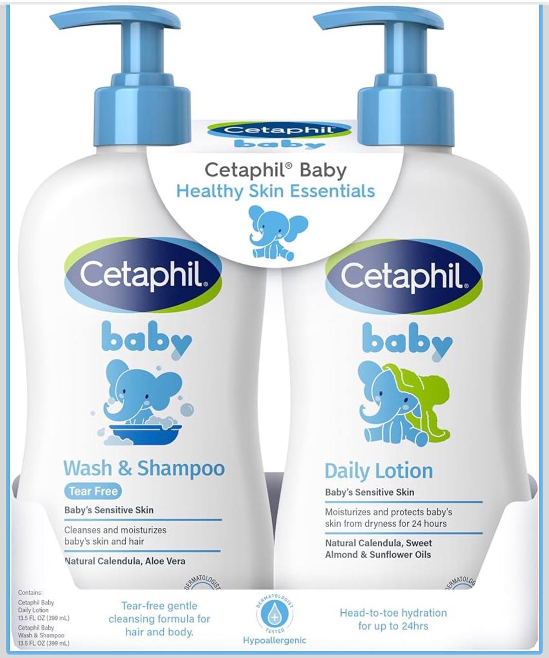 Cetaphil Baby Wash & Shampoo Plus Body Lotion