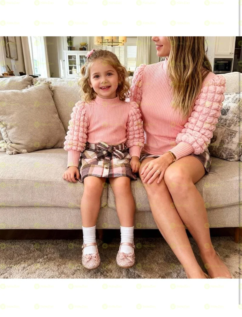 Toddler Girls Plaid Outfits Skirt Set