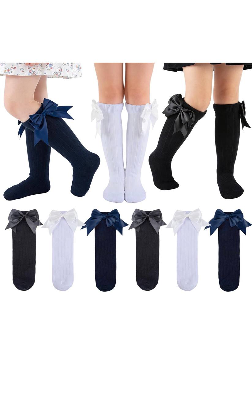 Girl Knee High Socks with Bow
