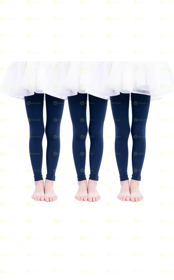 2 Pairs Girl's Microfiber Footless Tights