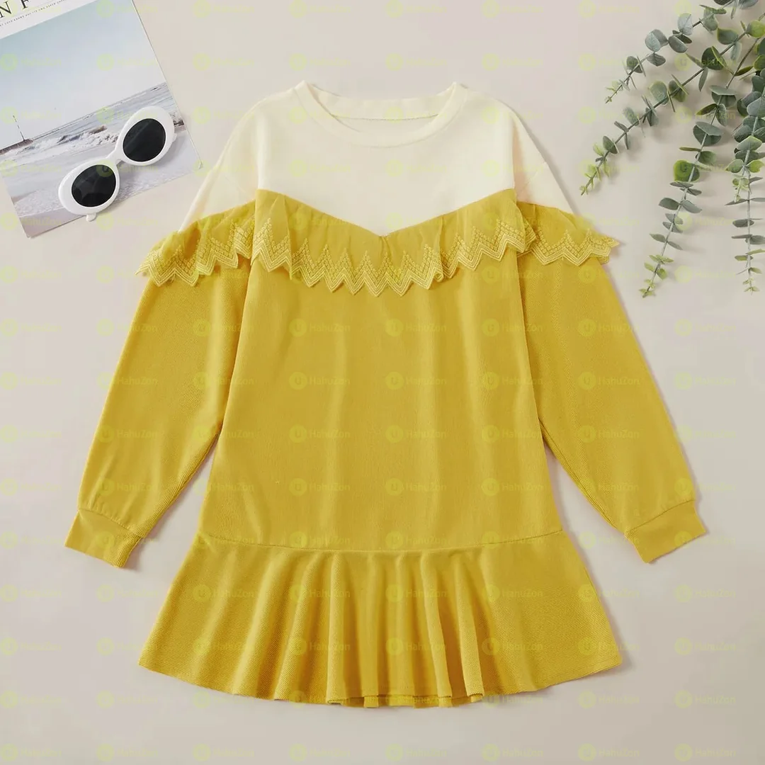 Beautiful Splice Long-sleeve Dresses