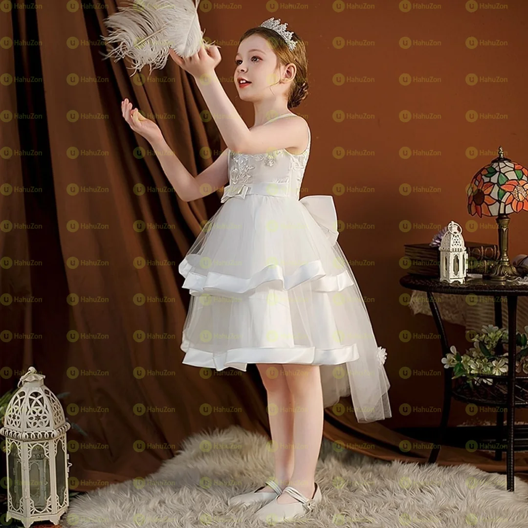 Kids Girl Lace Embroidered Party Dress