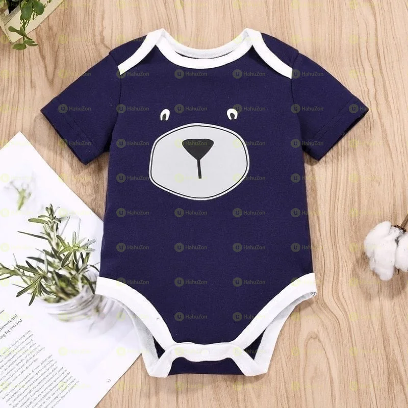 Baby Adorable Bear Striped Romper